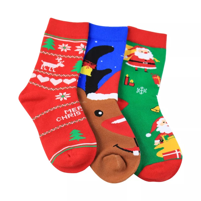 Висококачествени зимни чорапи деца за коледни персонализирани термични бебешки деца коледни чорапи подарък коледни чорапи